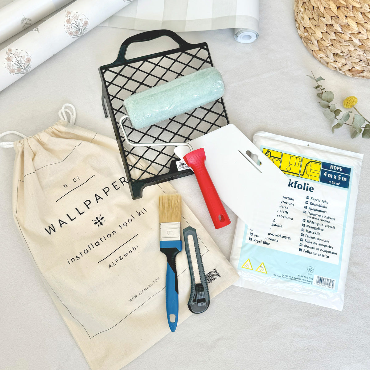 Kit de instalación para papeles pintados TNT de empapelar paredes