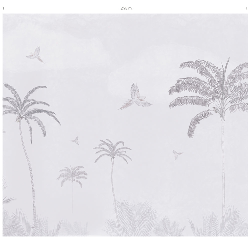Mural de pared Palmeras Tropicales Graphite