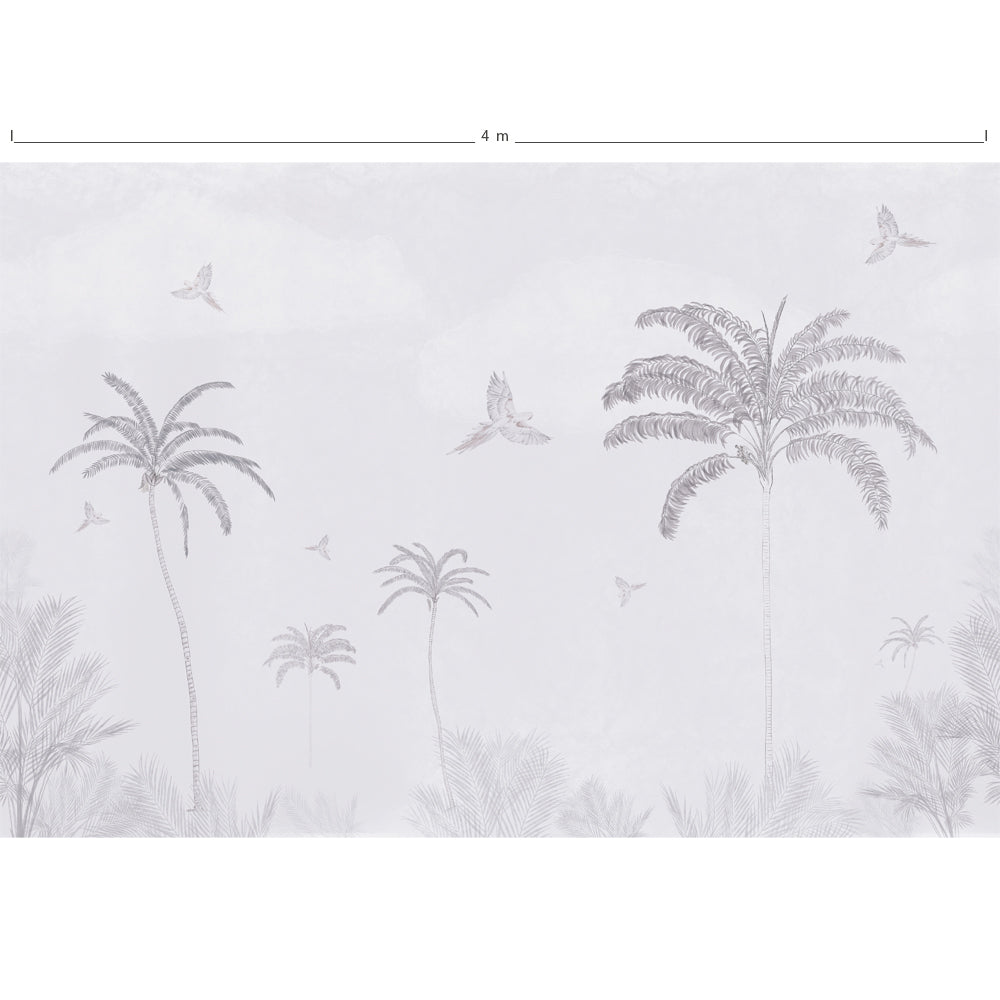 Mural de pared Palmeras Tropicales Graphite