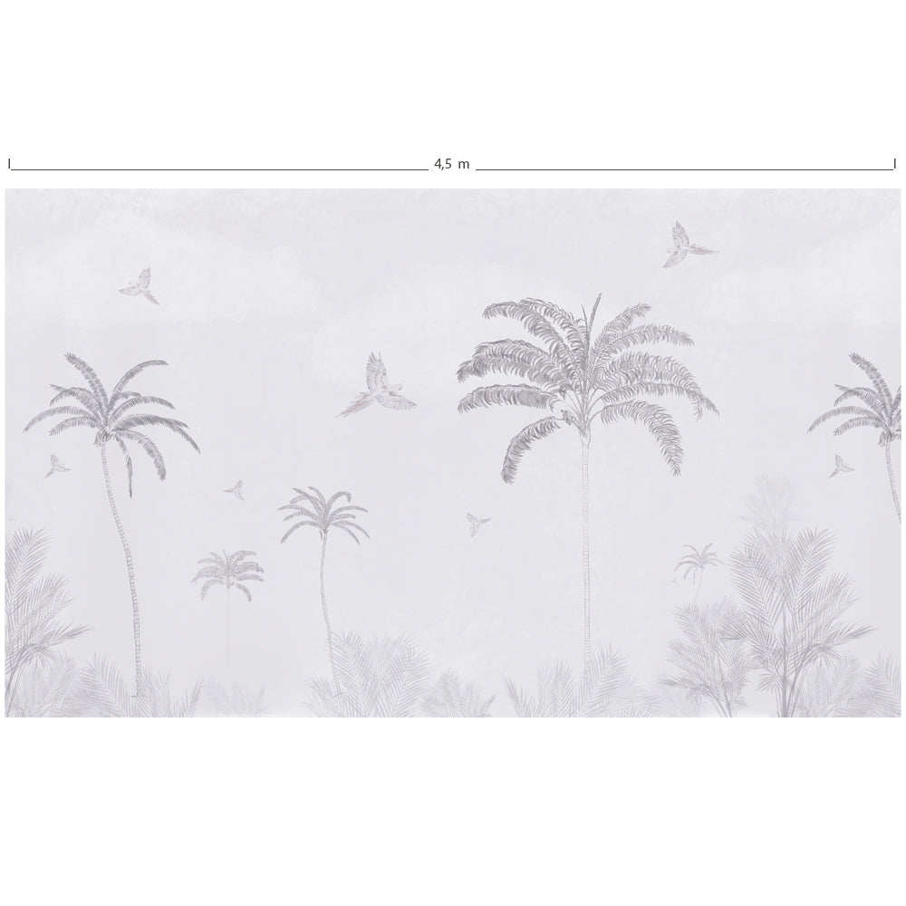 Mural de pared Palmeras Tropicales Graphite