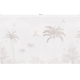 Sepia Tropical Palm Trees Wall Mural