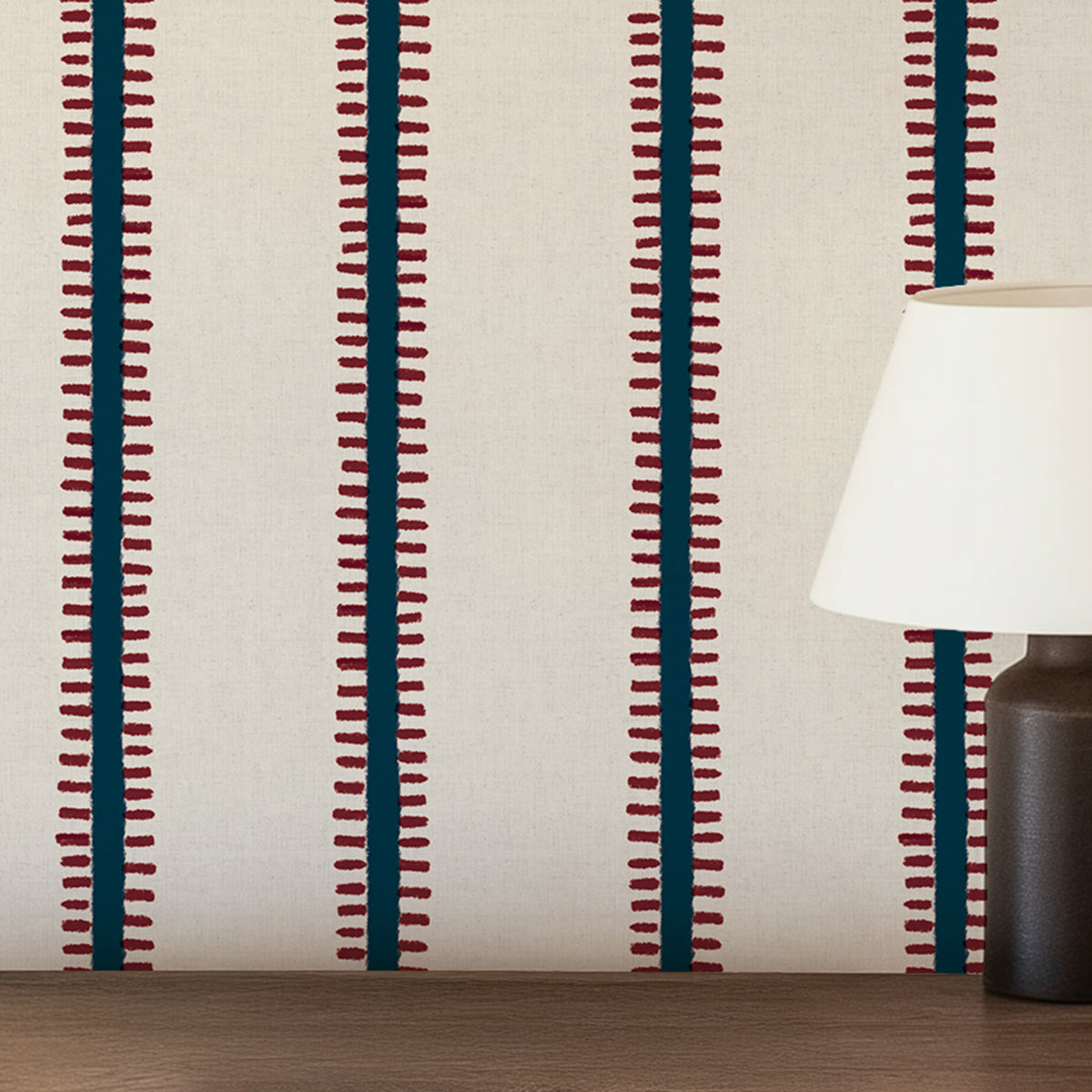 Papel pintado Rayas Pati Ruby Navy