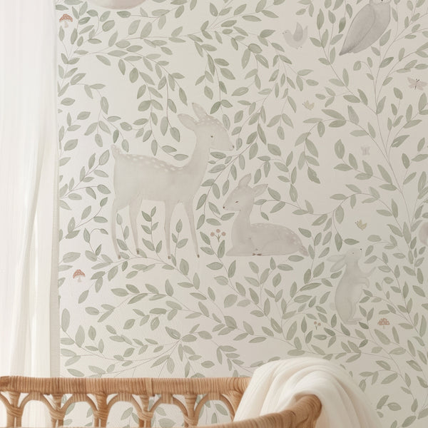 Papel Pintado Tejido-no Tejido Para La Habitación De Los Niños ANIMALES