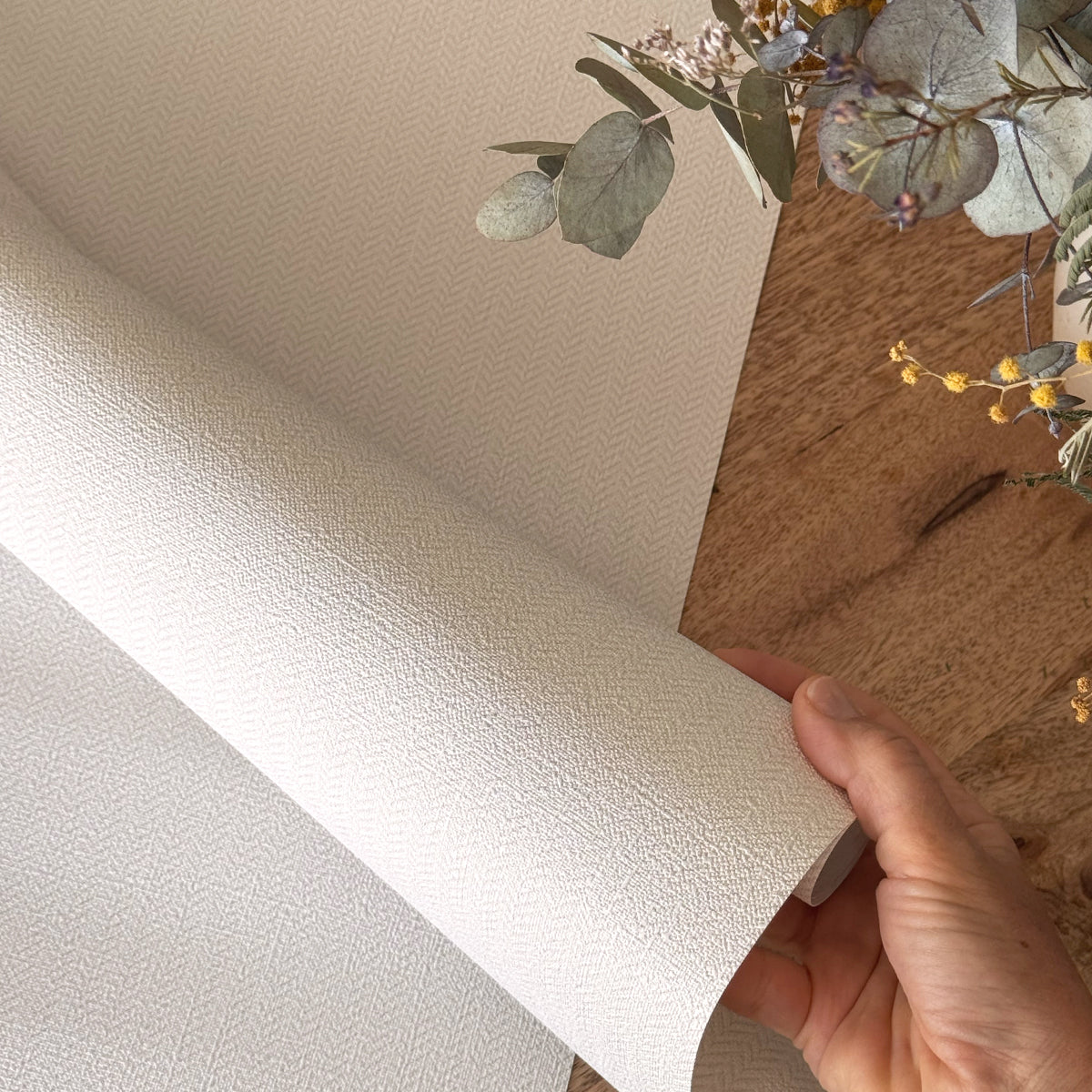 Papel pintado Blanc Chevronné