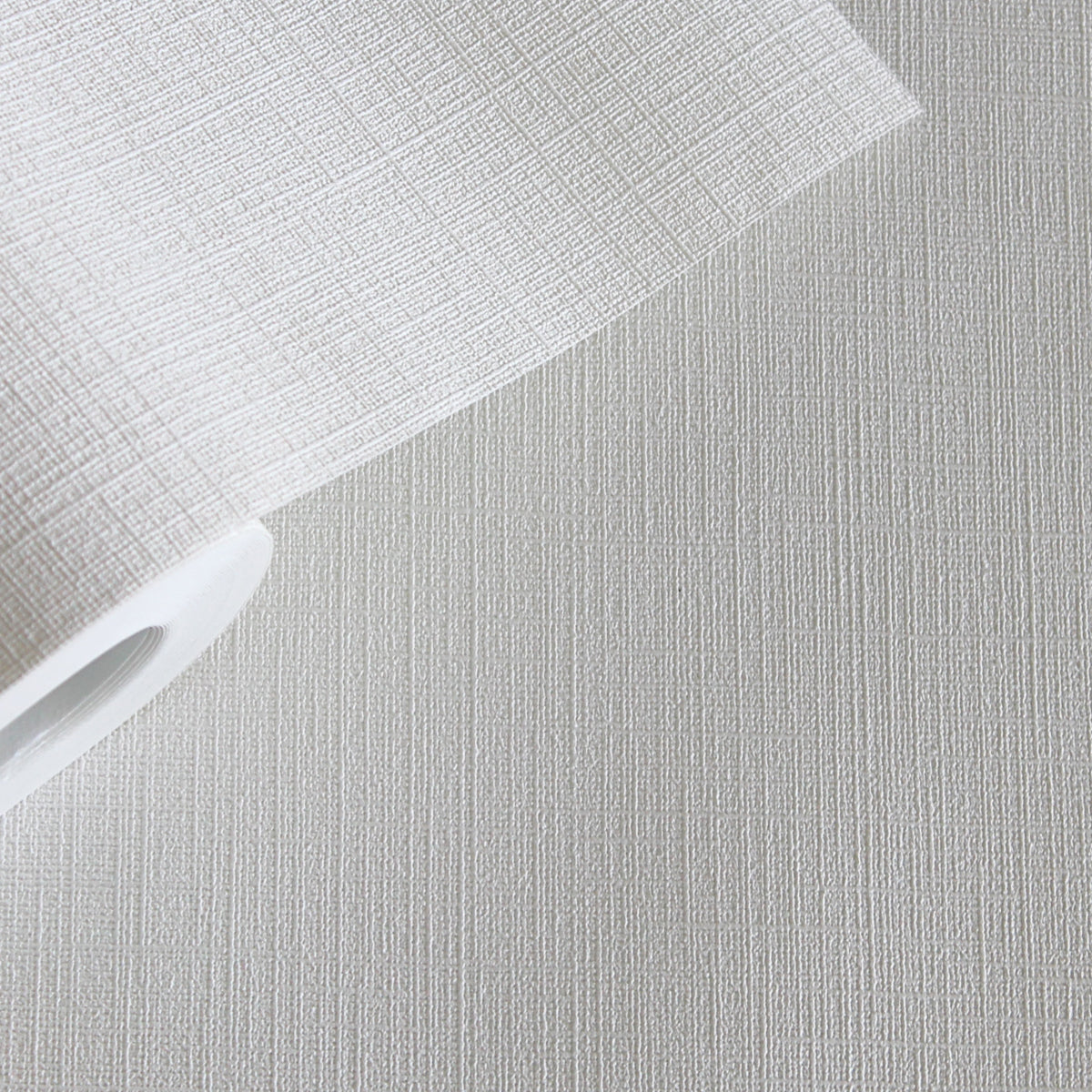 Papel pintado blanco vinílico para decorar la casa con textura de tela