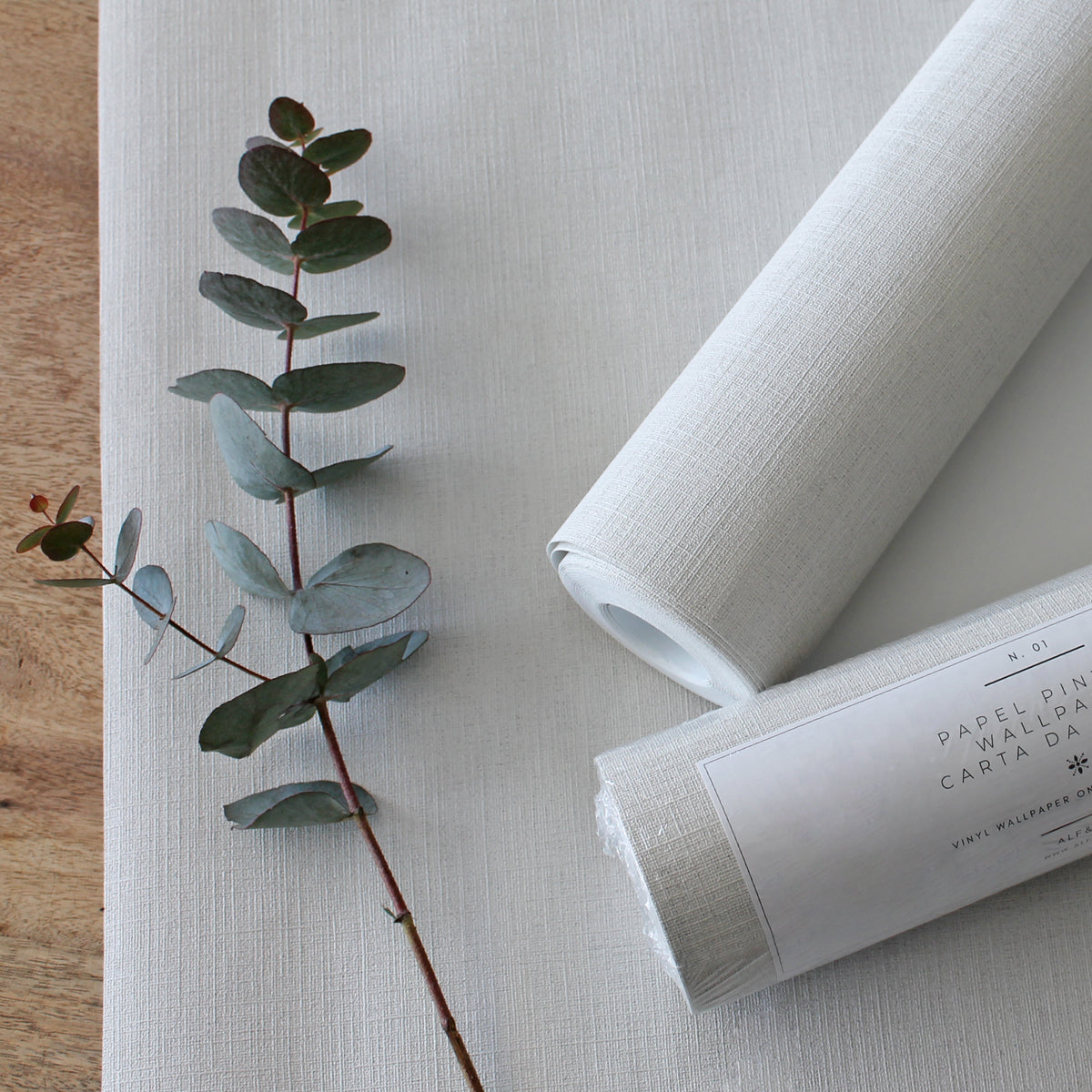 Papel pintado con efecto tela lino