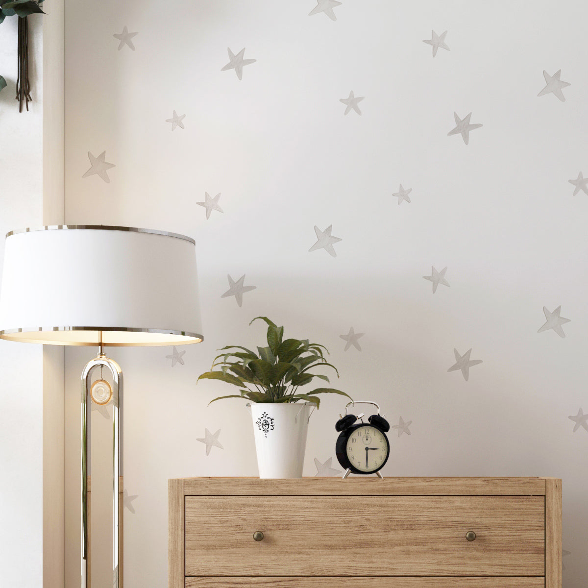 Papel pintado Estrellas beige para decorar habitaciones de niños
