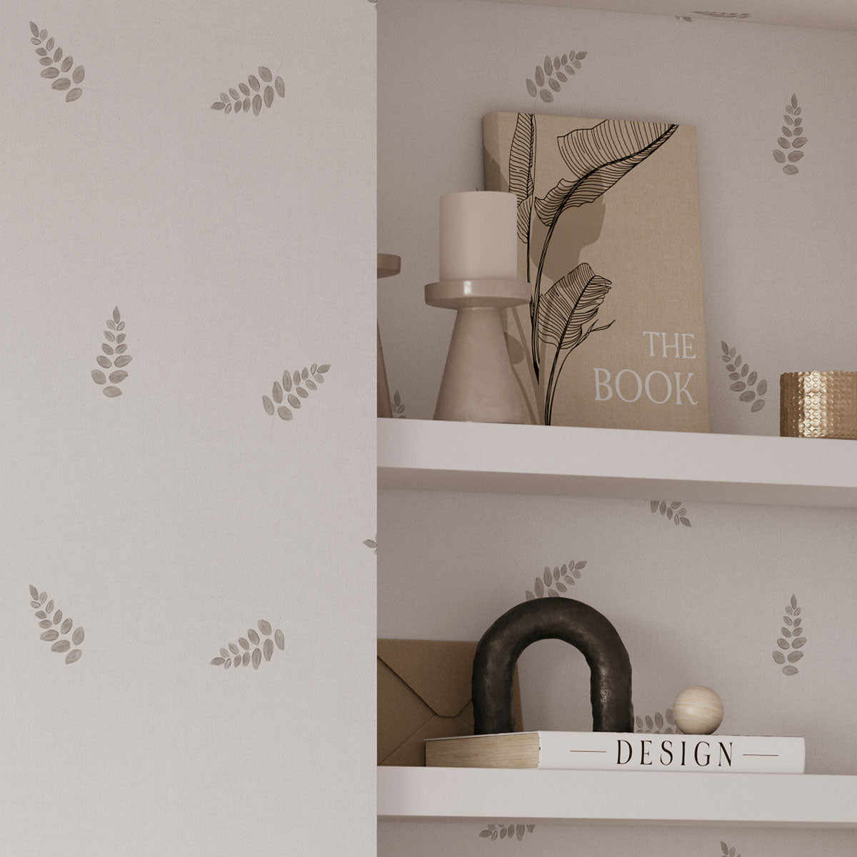 Papel pintado hojas otoñales para decorar el salón