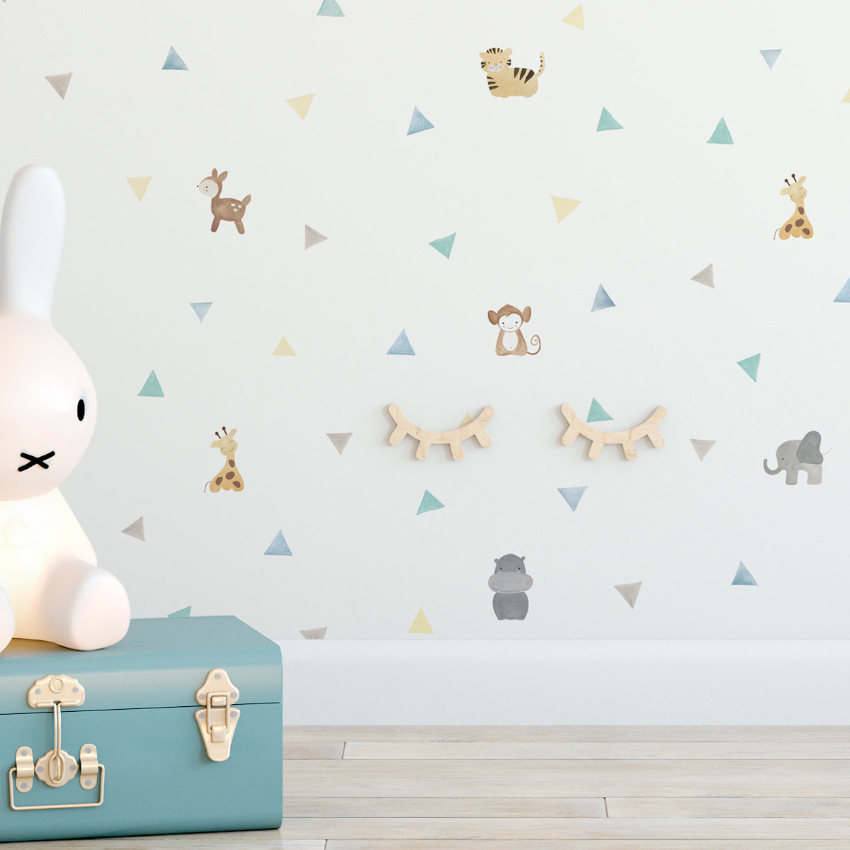 Muestra - Animales azul y verde