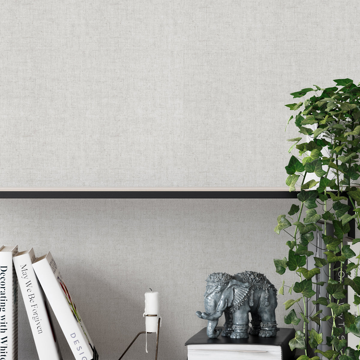 Papel pintado Lino natural para decorar despachos