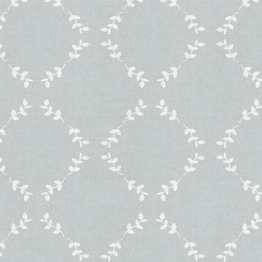 Papel pintado Ramitas geométricas con textura lino