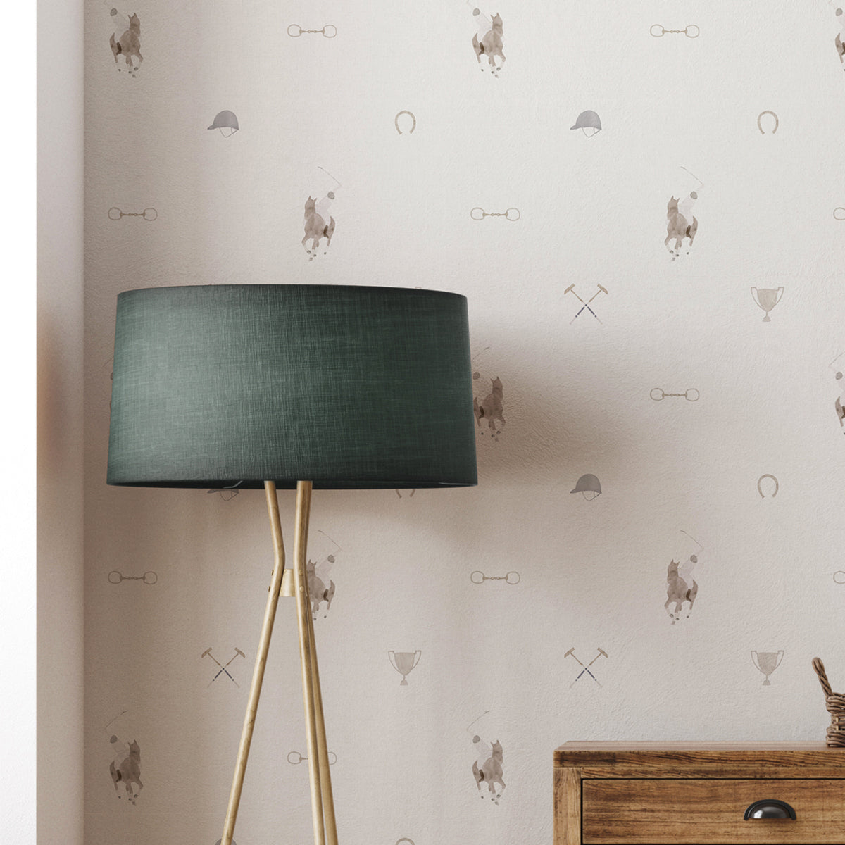 Papel pintado Temática Polo de caballos