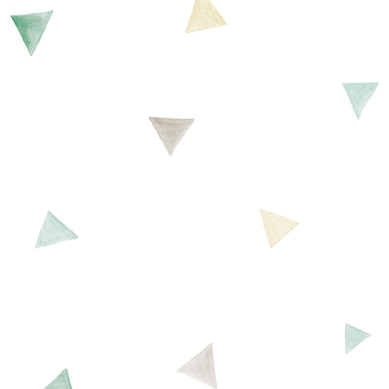 Papel pintado Triángulos verde