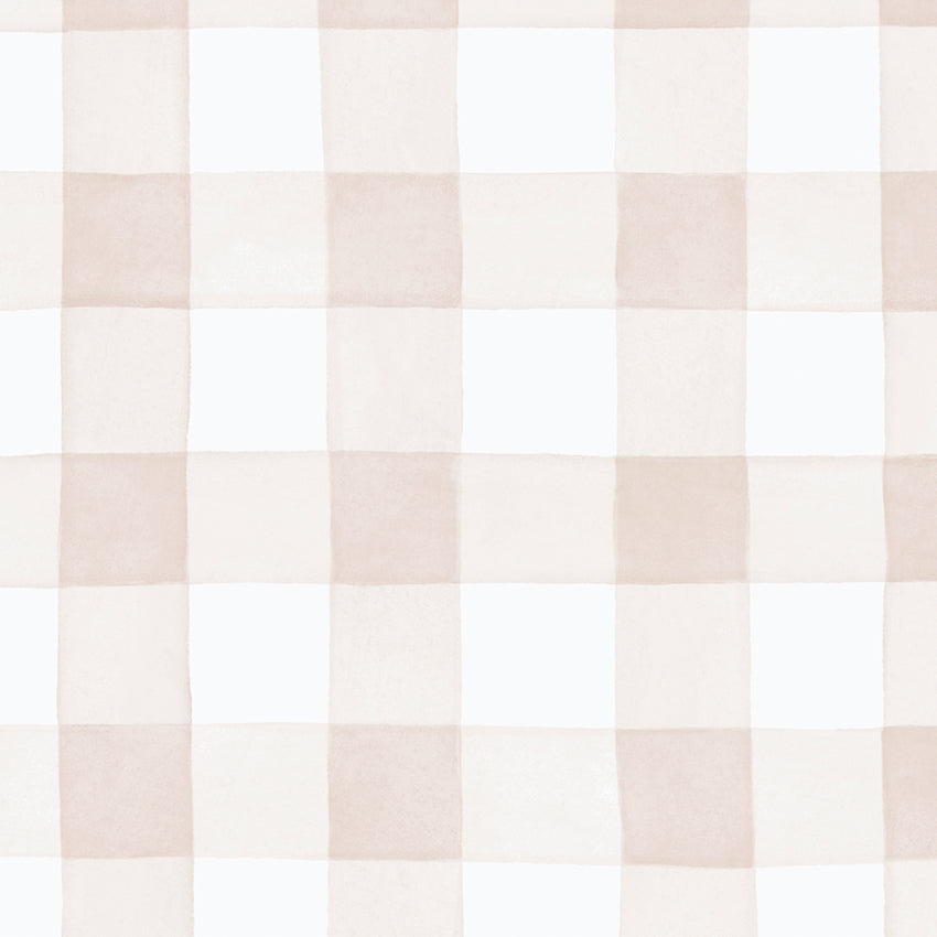 Papel pintado Vichy rosa para decoración infantil