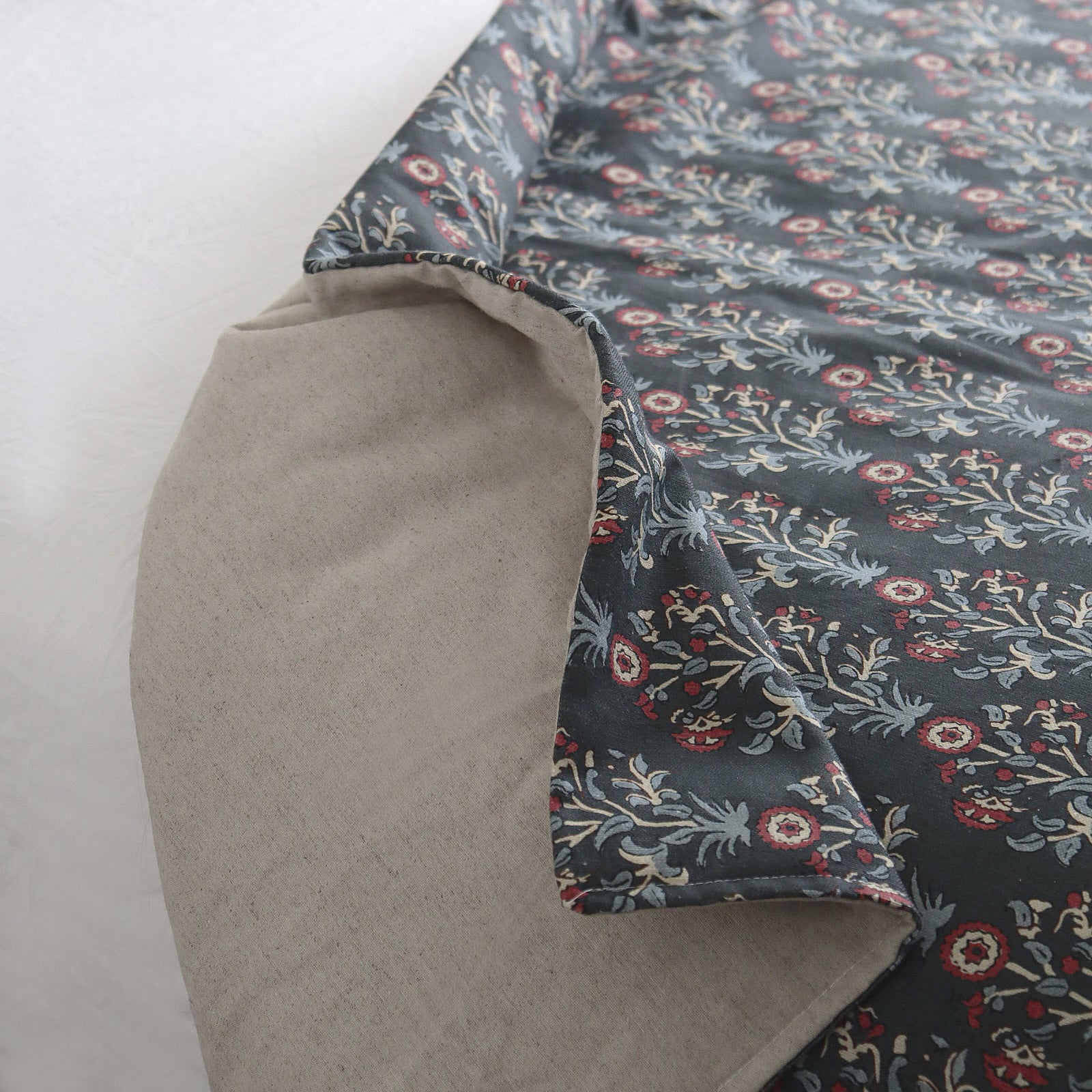 Plaid reversible blossom noir