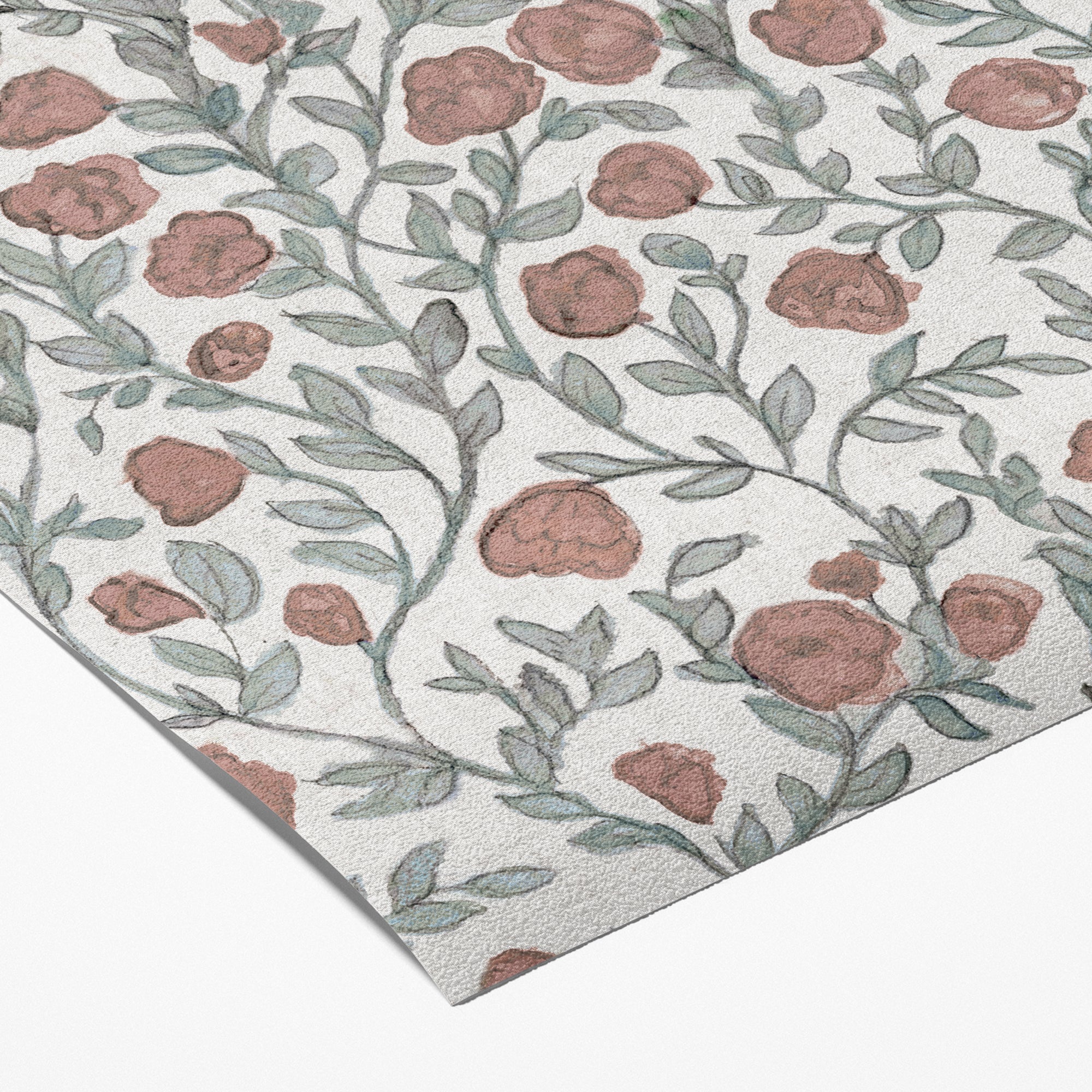 Muestra - Papel pintado Shabby Flowers Ruby Mist