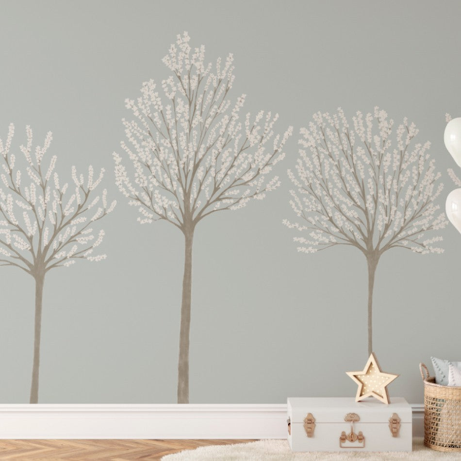 Mural de pared Arboleda - azul