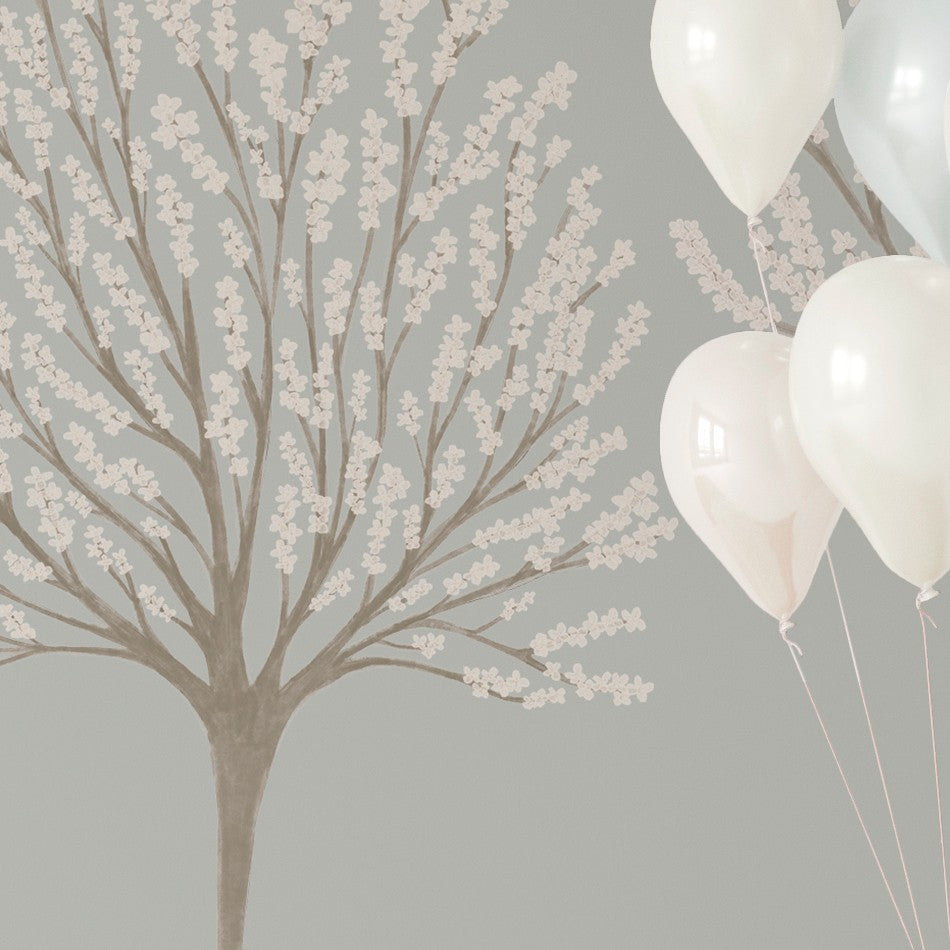 Mural de pared Arboleda - azul