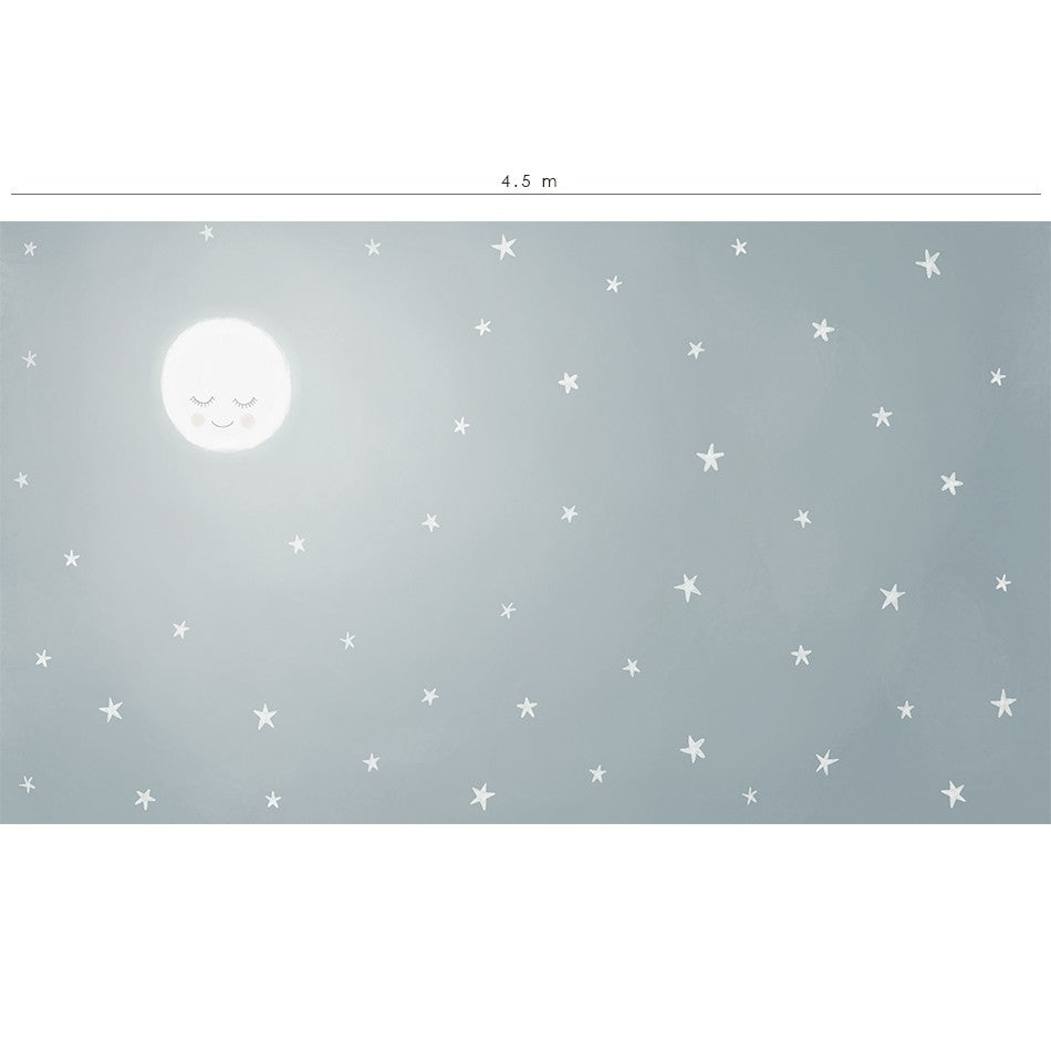 El mural de pared Mi Cielo presenta un delicado diseño capaz de transmitir alegría y mucha paz a la decoración del cuarto infantil. 