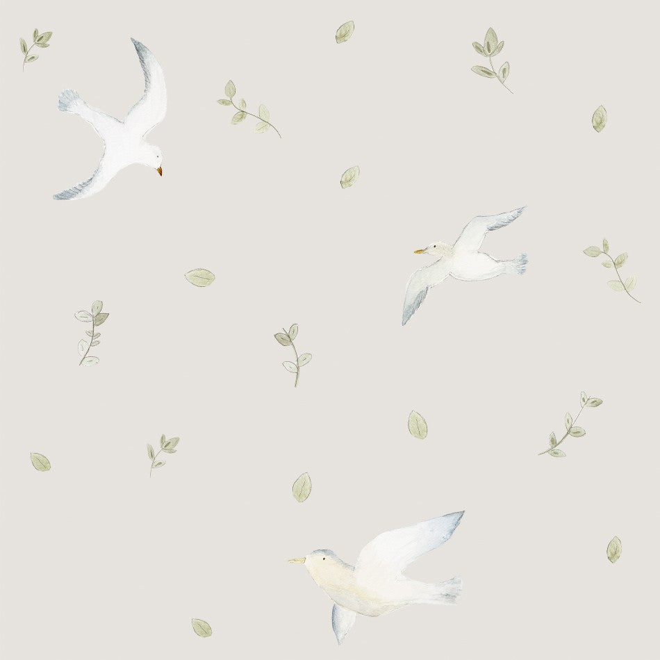 Papel pintado Pájaros y ramas