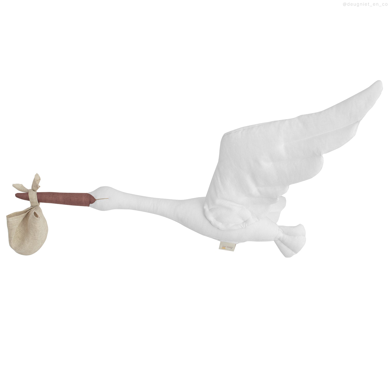 Cigüeña colgante para decoración de cuartos de niños