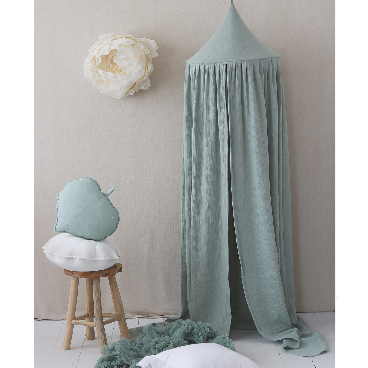 Dosel verde para cunas de bebés