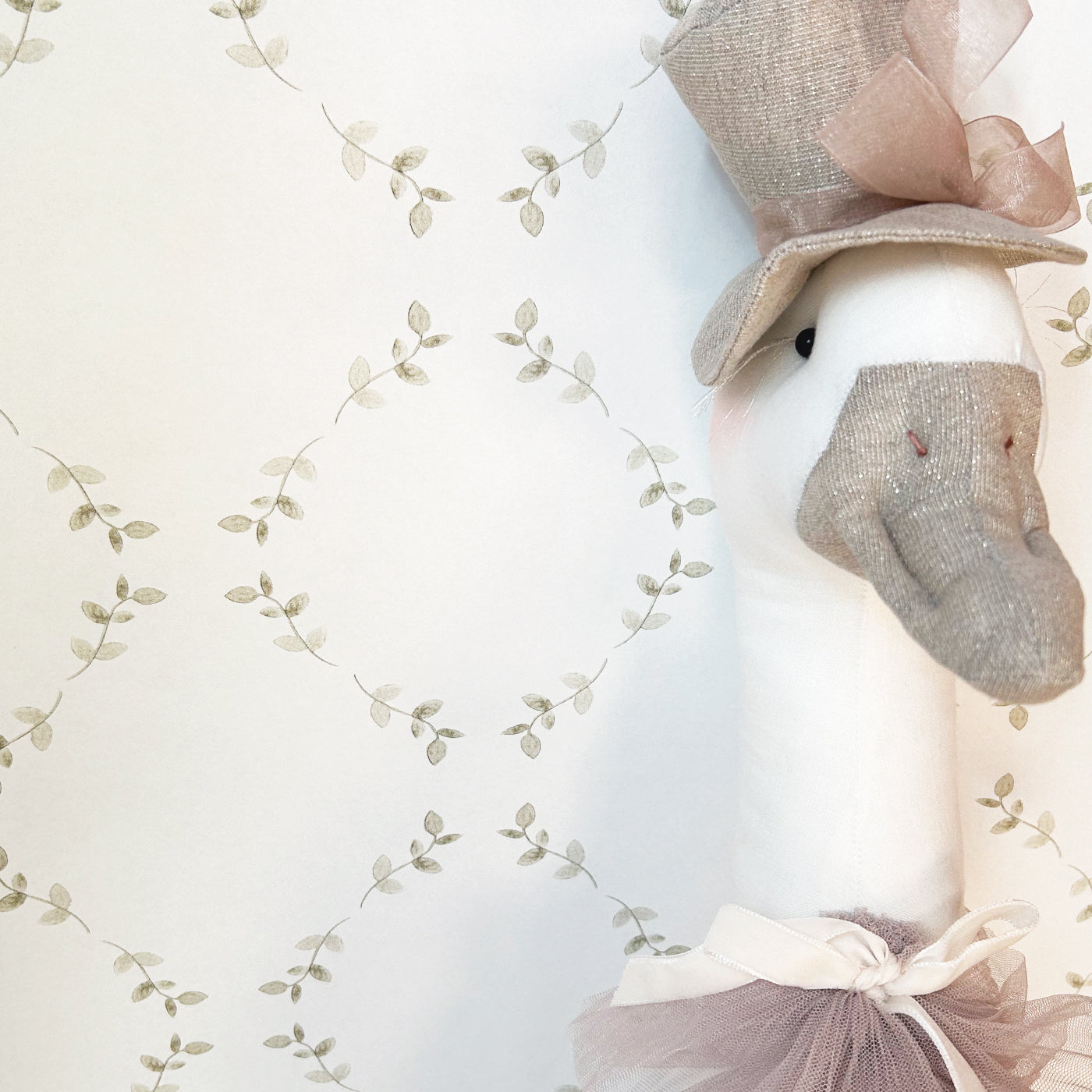 Ganso de peluche cabeza de pared infantil