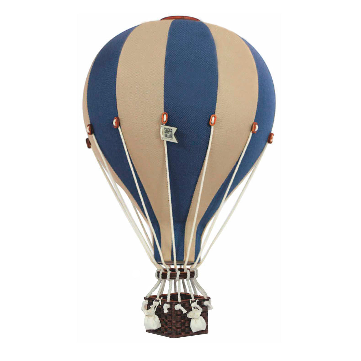 Globo colgante azul navy y beige