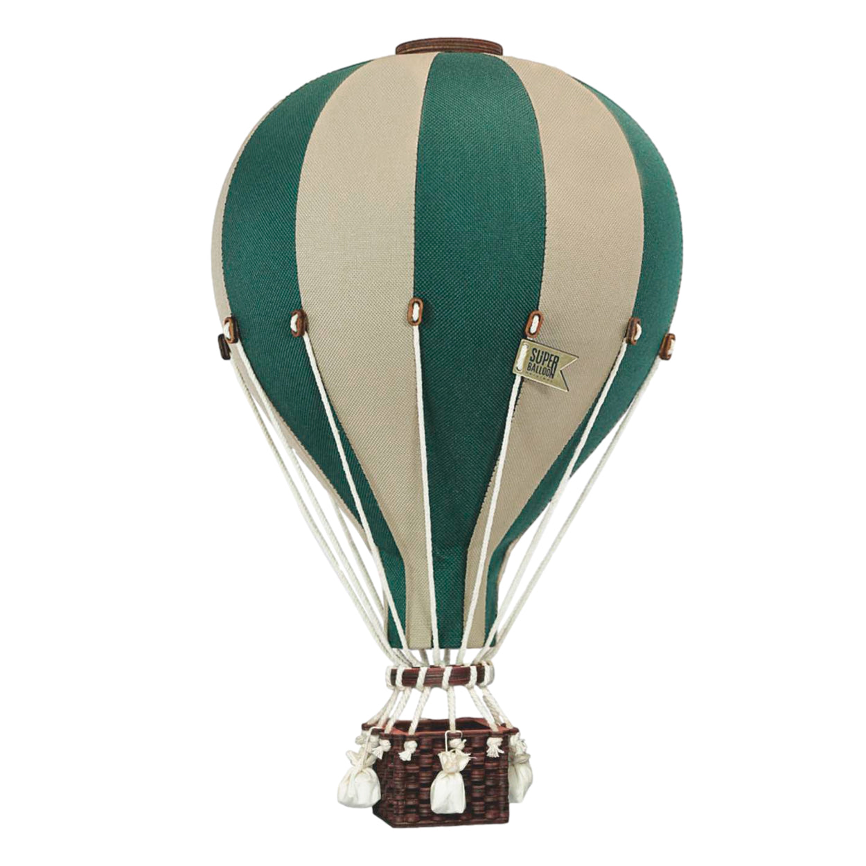 Globo colgante verde y beige