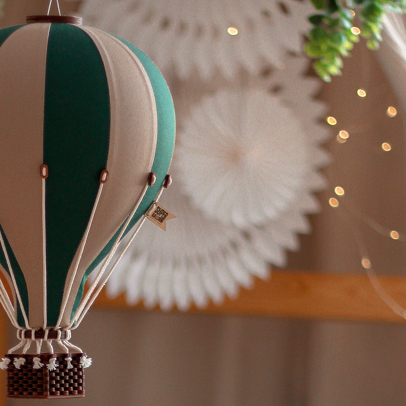 Green and beige hanging balloon