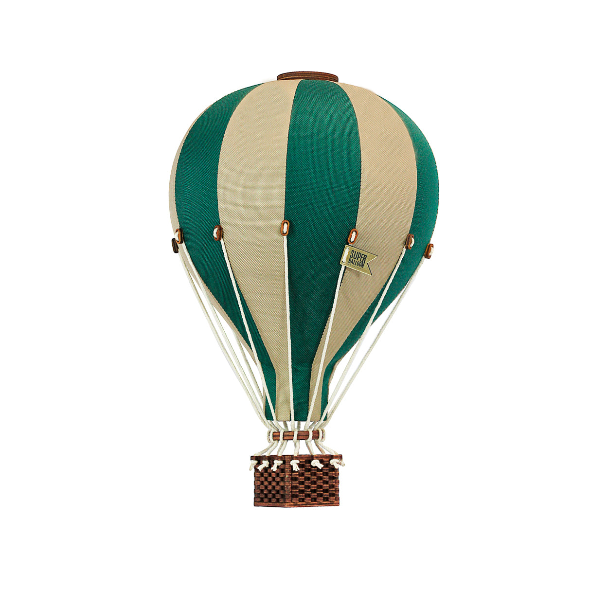 Globo colgante verde y beige