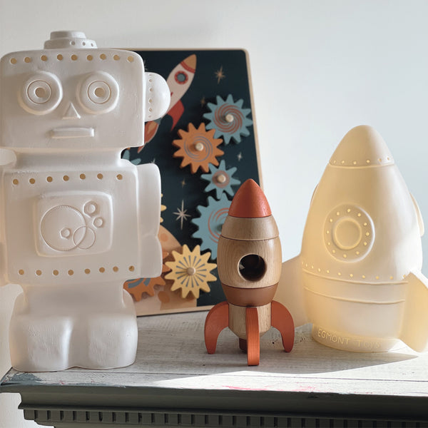 Lampara Robot para decorar cuartos de niños
