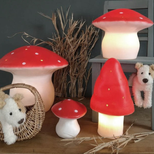 Medium red mushroom lamp