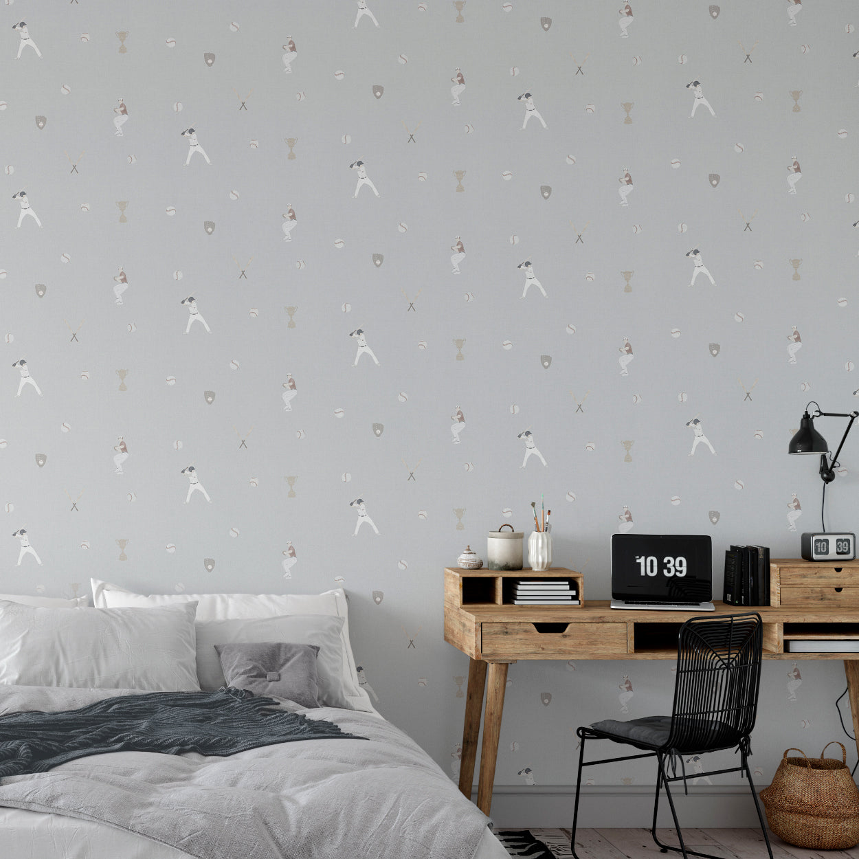 Papel pintado Beisbol para decorar cuartos de niños mayores