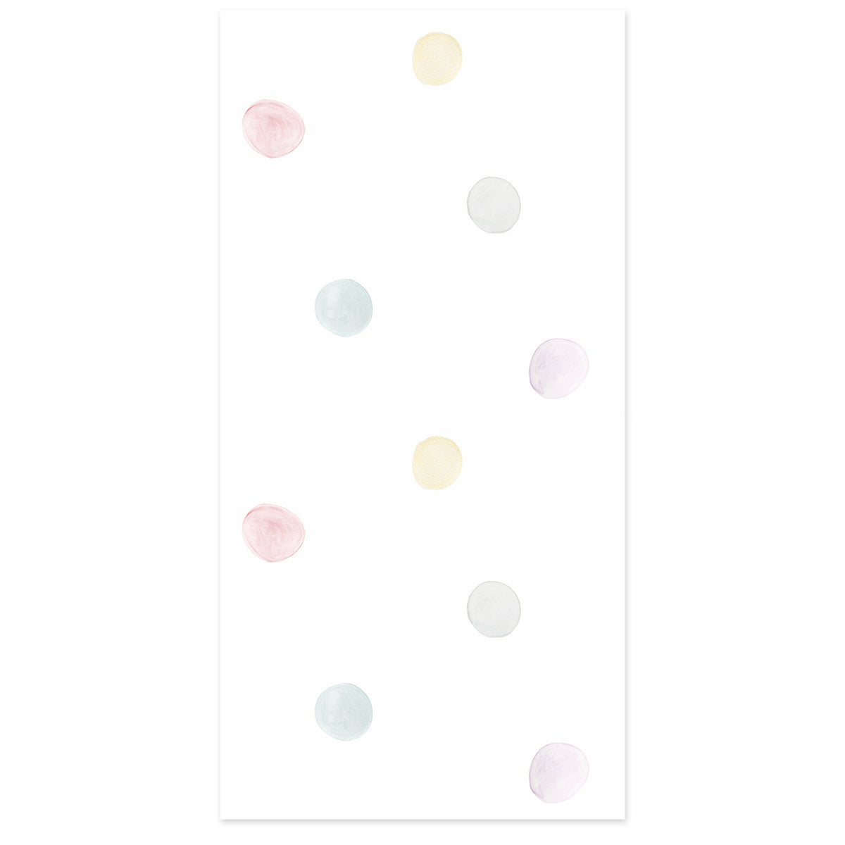Papel pintado Lunares de colores tonos pastel para decorar cuarto infantil