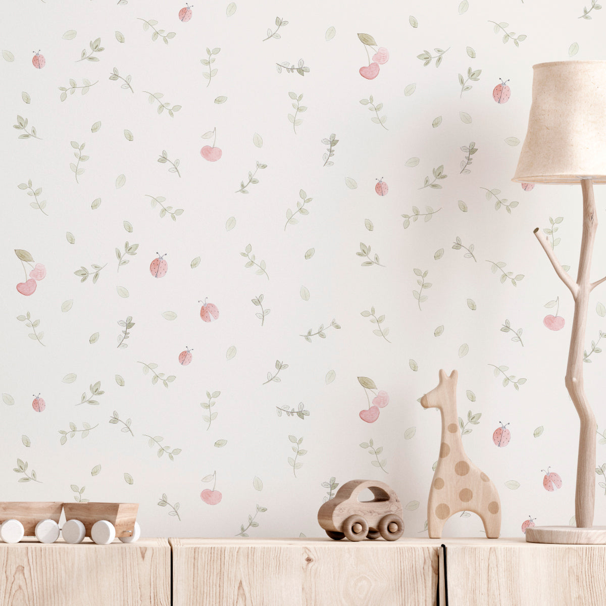 Muestra - Papel pintado Mariquitas