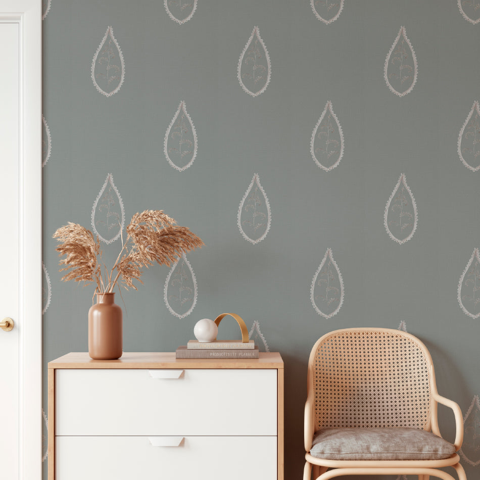 Muestra - Paisley verde